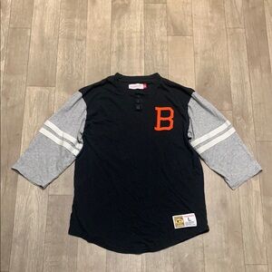 Mens Mitchell & Ness Baltimore Orioles‎ MLB 3/4 Sleeve Top Shirt